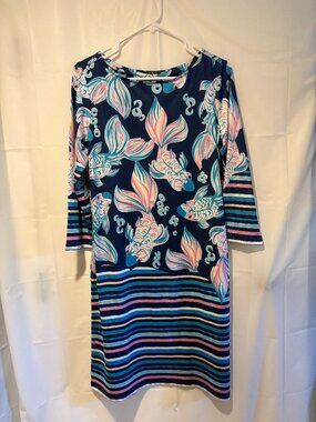 Womens Tango Mango Size M Koi  Fish A-Line T-Shirt Dress